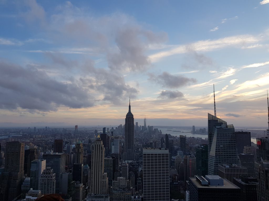 tramonto a New York dal top of the rock