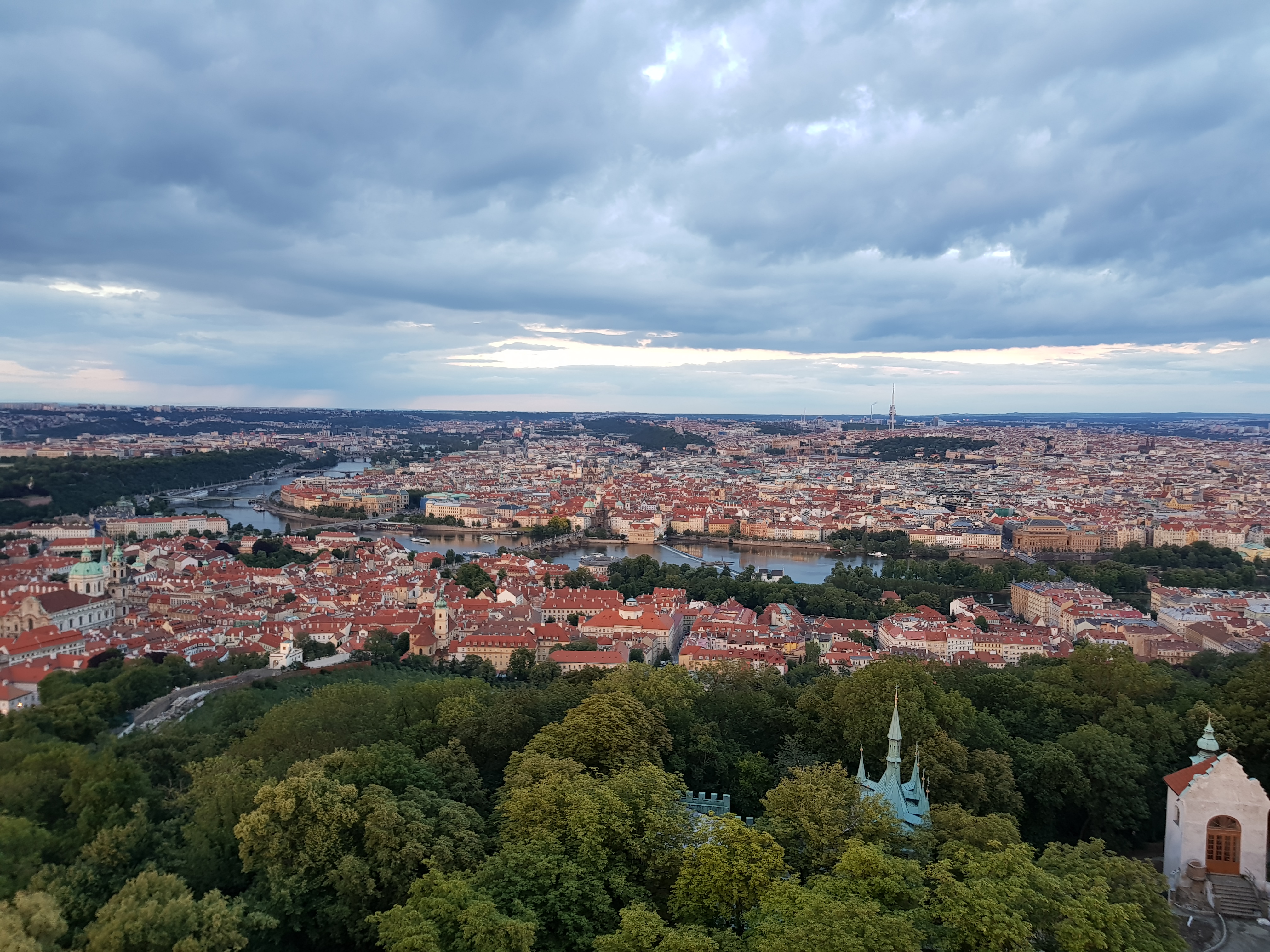 La vista dalla Torre di Petřín