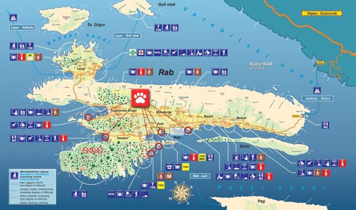 Le spiagge per cani di rab