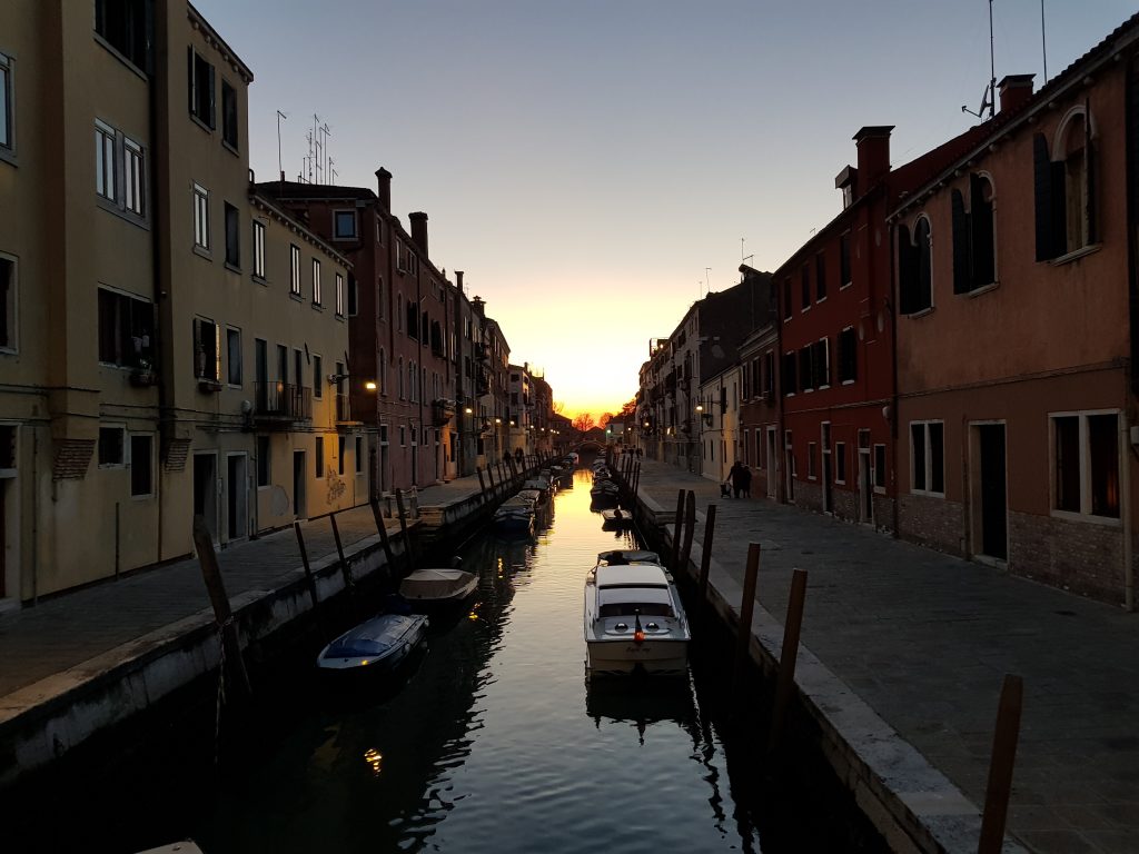 Un meraviglioso tramonto su Venezia
