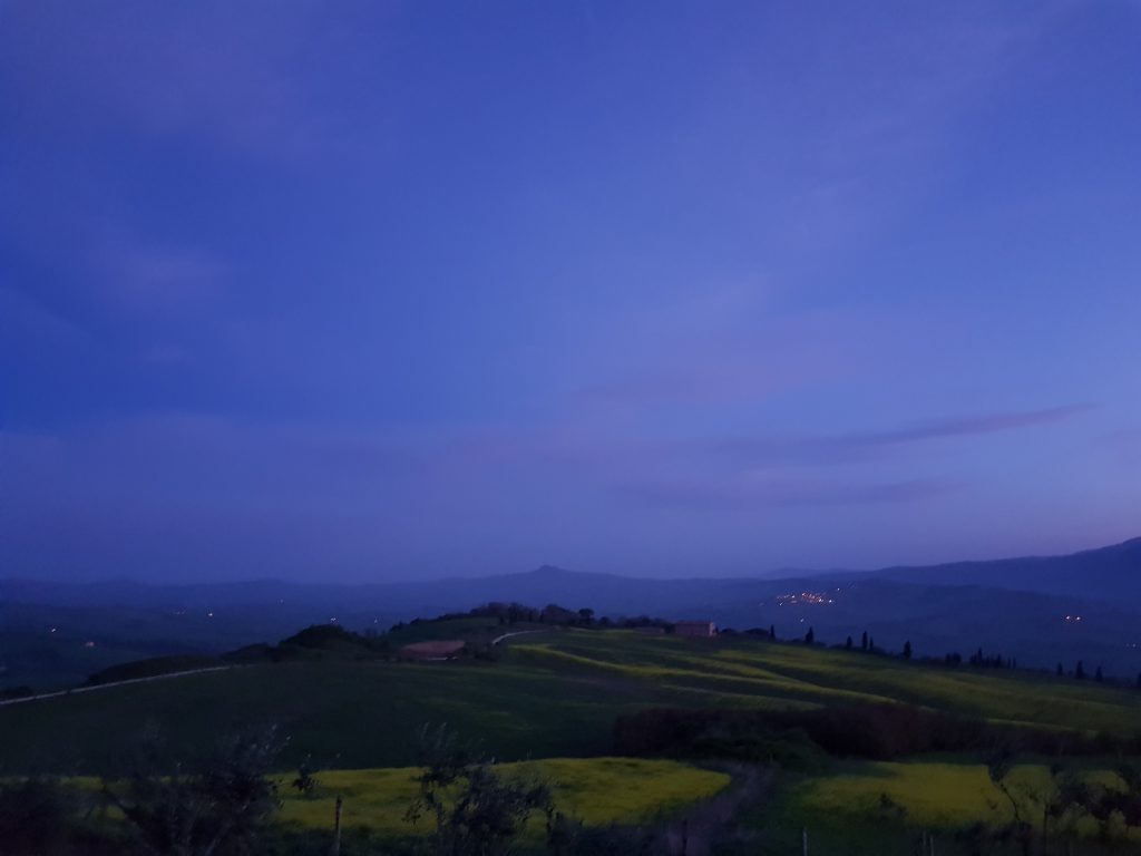 L'ora blu della Val d'Orcia