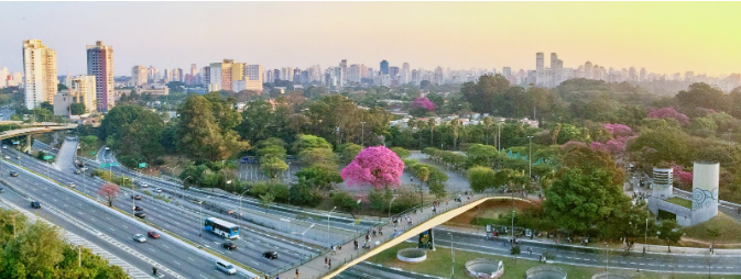 Vista su San Paolo in Brasile