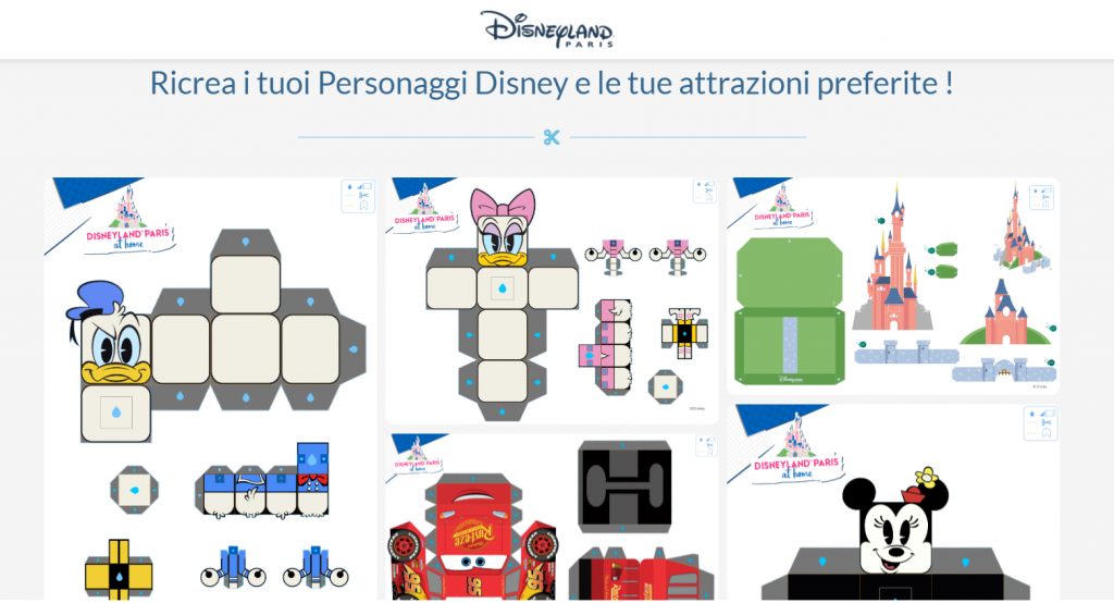 crea personaggi Disney e attrazioni