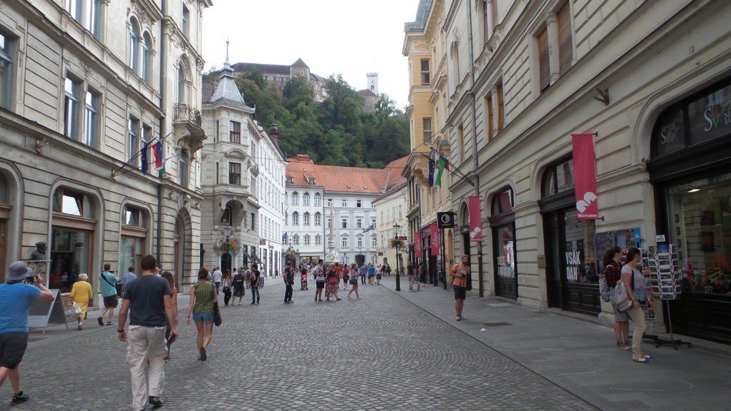 a Lubiana con il cane